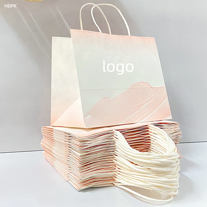 Food Bread Packaging Bag Kraft Paper Bag Custom Bag With Own Logo Hdpk