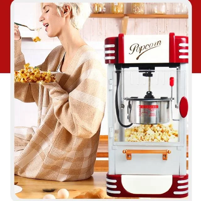 Electric Automatic Flavored Popcorn Maker Plastic Hot Air Popper for Household Use
