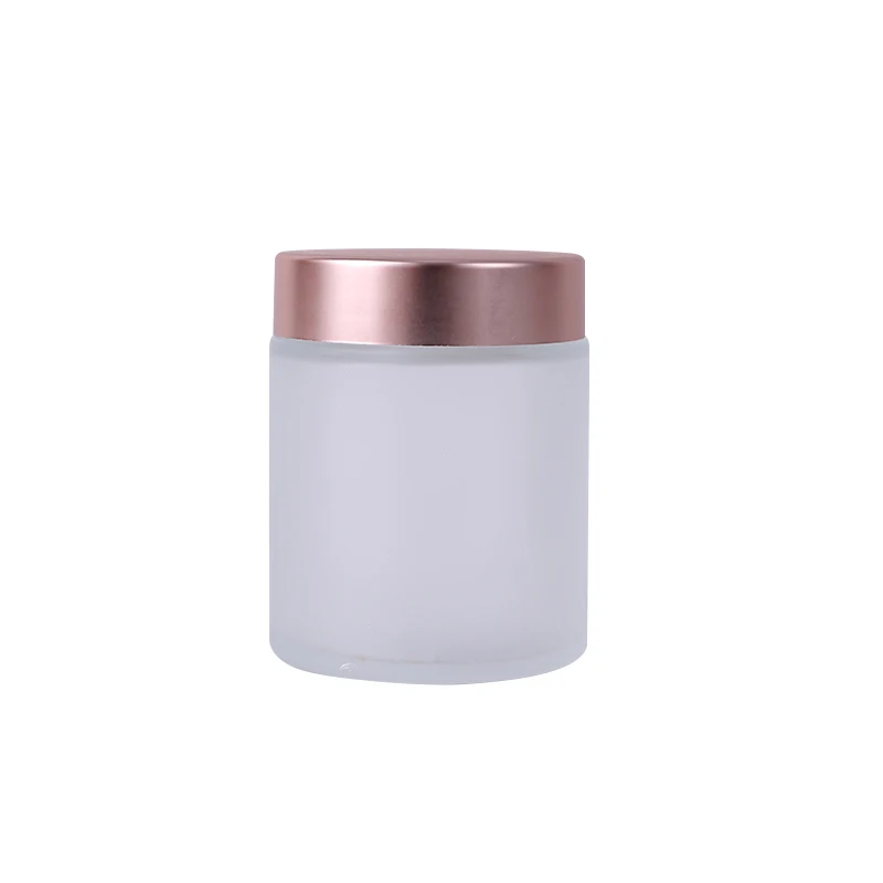 Custom logo Size Wholesaler Empty clear Glass Cosmetic Jars 120g 4oz Glass Cream Jars with Plastic Cap