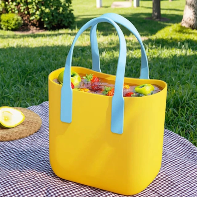 2025 hot selling spring and summer foldable waterproof and anti fouling beach shopping bag, easy to clean hand washing bag