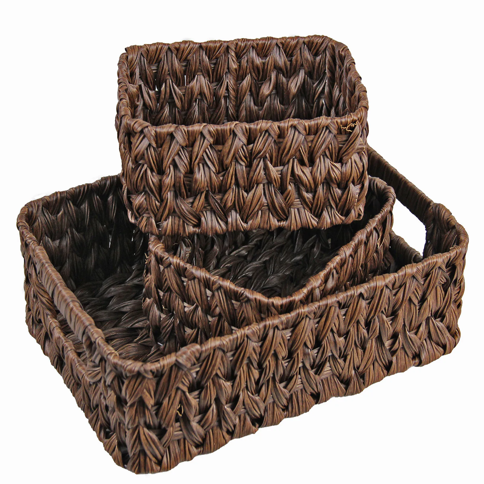 2023 Shangfeng Rattan Basket Supplier 3 Pieces Set Pe Rattan Woven