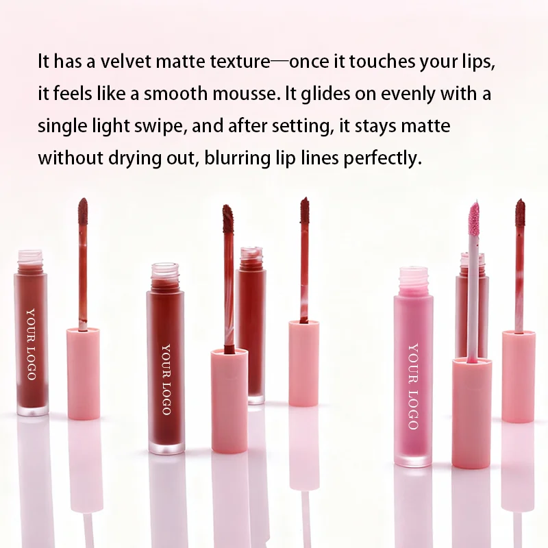 product matte velvet lipstick liquid 5 colors sexy red pink lipstick long lasting waterproof creamy lip gloss-5
