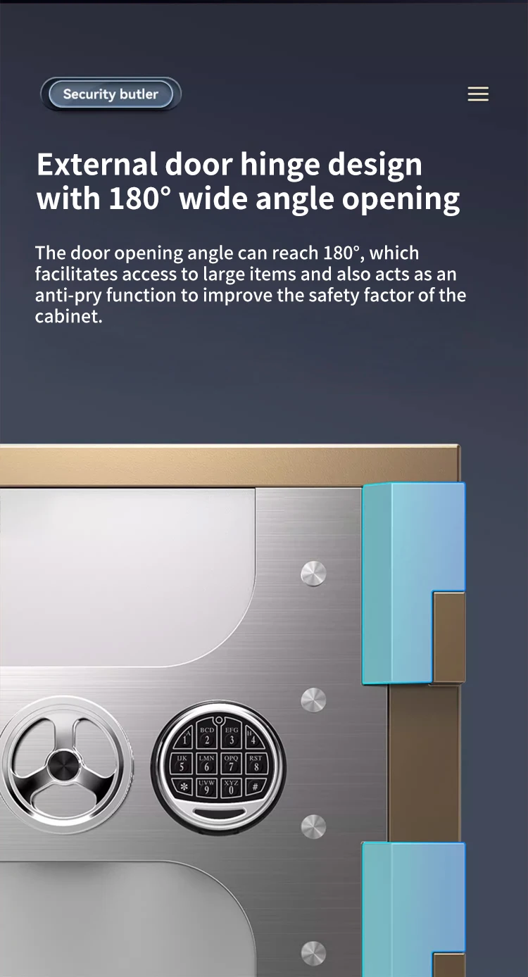 CEQSAFE Heavy Duty Custom Electronic Home Security Fireproof Safe Digital Biometric Fingerprint Metal Fire Proof Safe Box factory