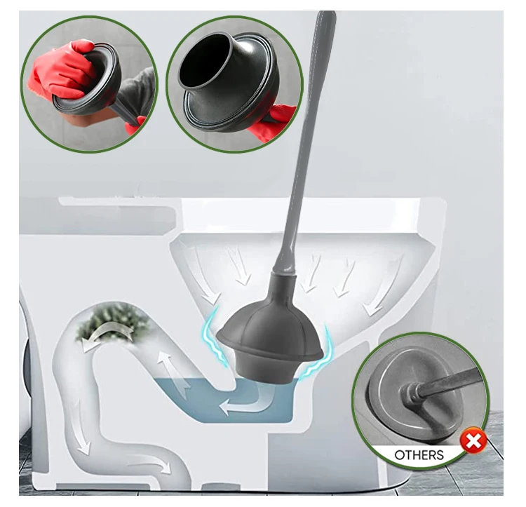 Powerful Bathroom Accessory Clean Turbo Set Toilet Brush Holder And