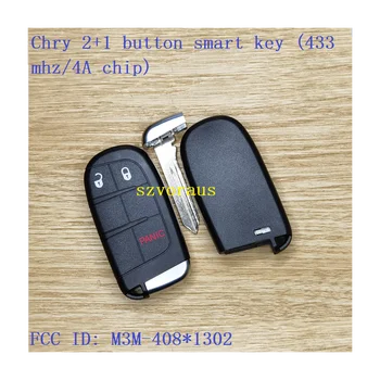 Chry 2+1 button smart key (433 mhz/4A chip)
