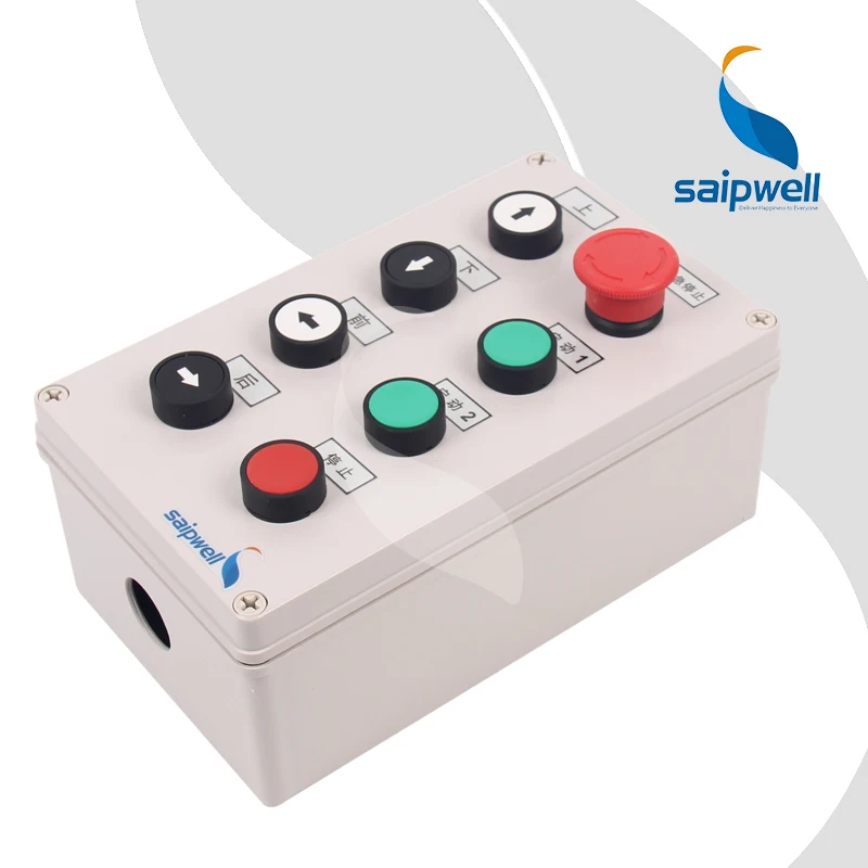 Portable Control Box Plastic Waterproof Remote Control Push Button ...