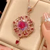 Rose pendant with box chain