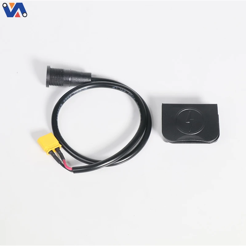 original charging port assembly for kukirin g2 master   replacement charging interface with waterproof cap   genuine scooter spare part xy krg2mst016-5