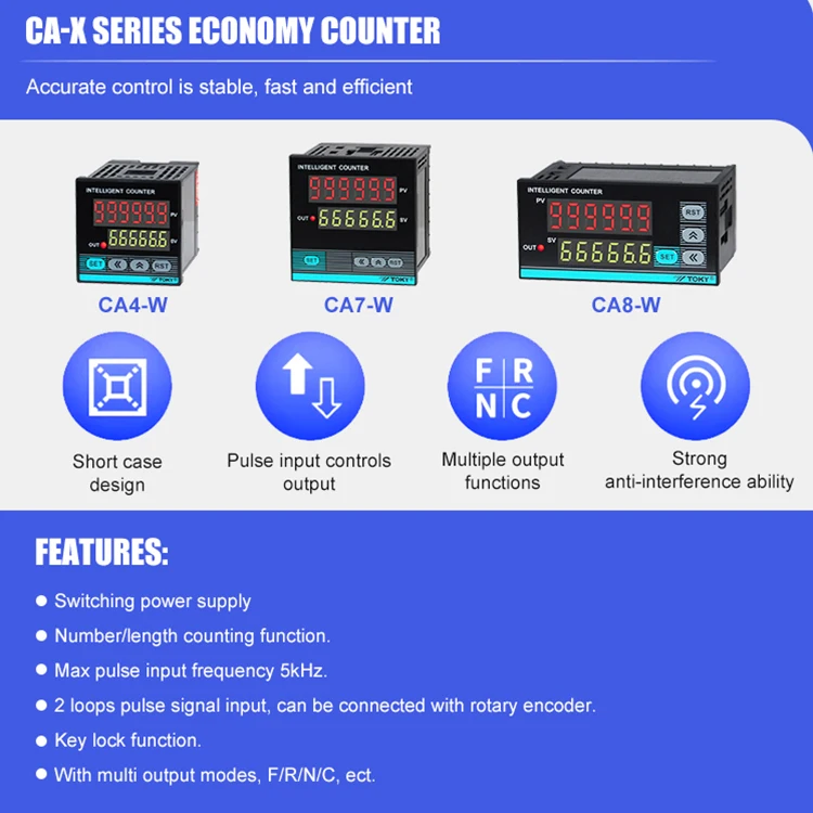 High Accuracy Industrial Microprocessor Controlled Dual Line 6 Digits Display Digital Counter