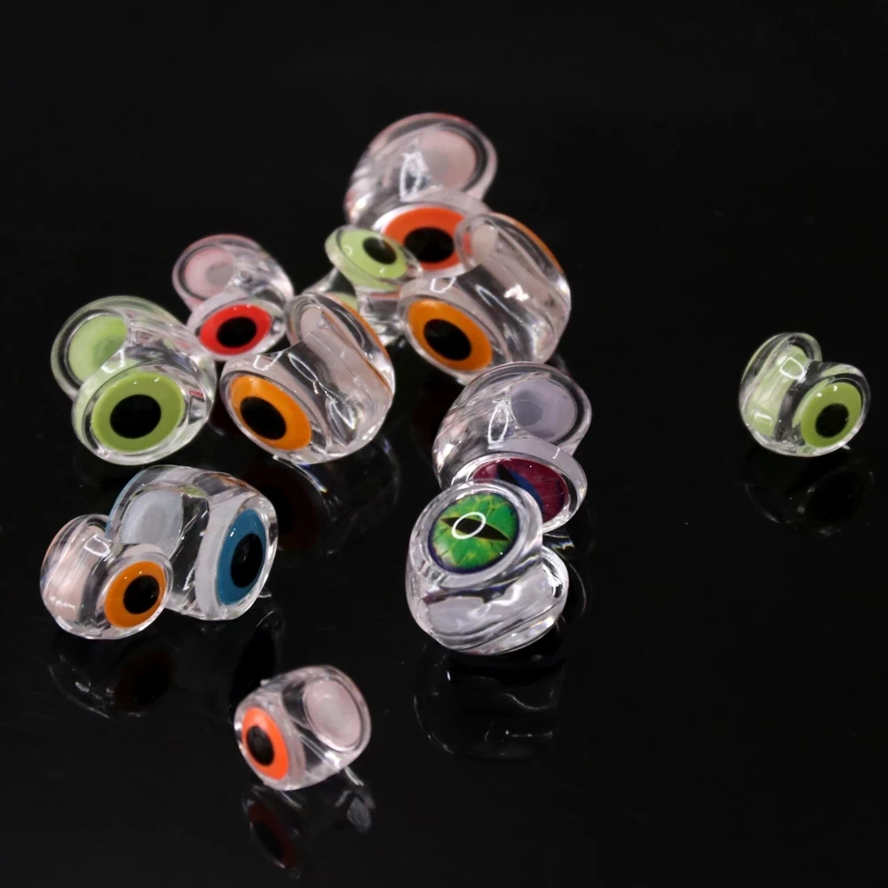 クリアストリーマーフライタイイングフィッシュヘッド、3D