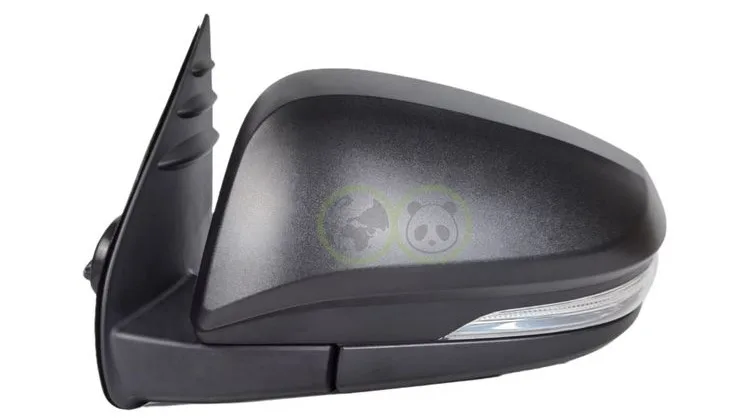 Rétroviseur Latéral Gauche Pour Toyota Hilux 2015-2020 - 3 Fils, Peinture Noire, Rabattable Manuellement - Champ De Vision Large - 2