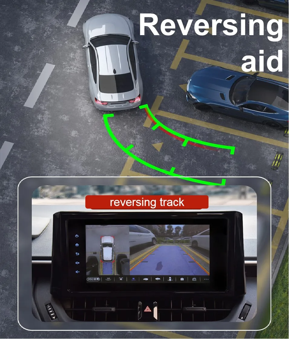 AVM 360 Degree Bird View Car Camera System Android