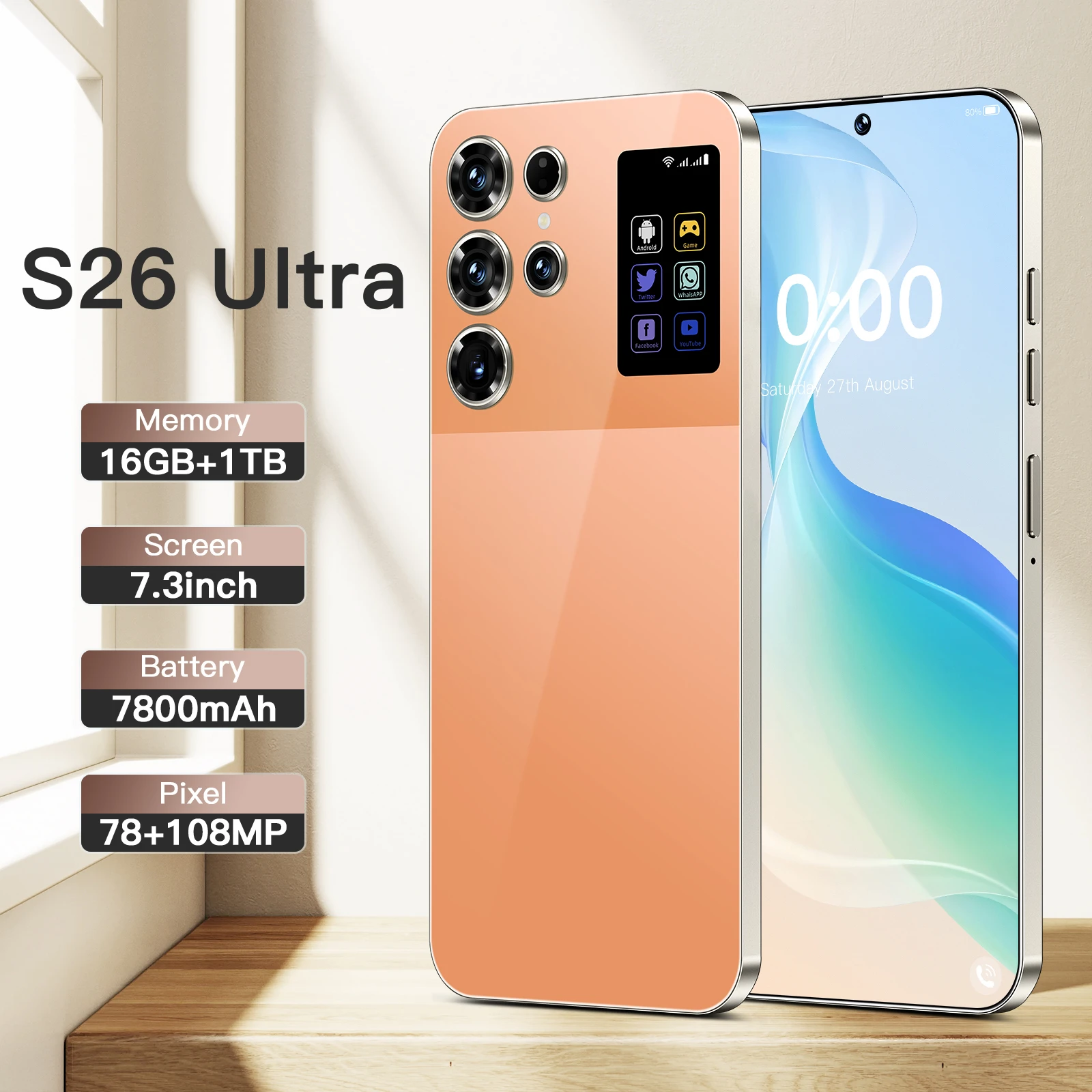 Original S26 Ultra 5G Smartphone: 7.3