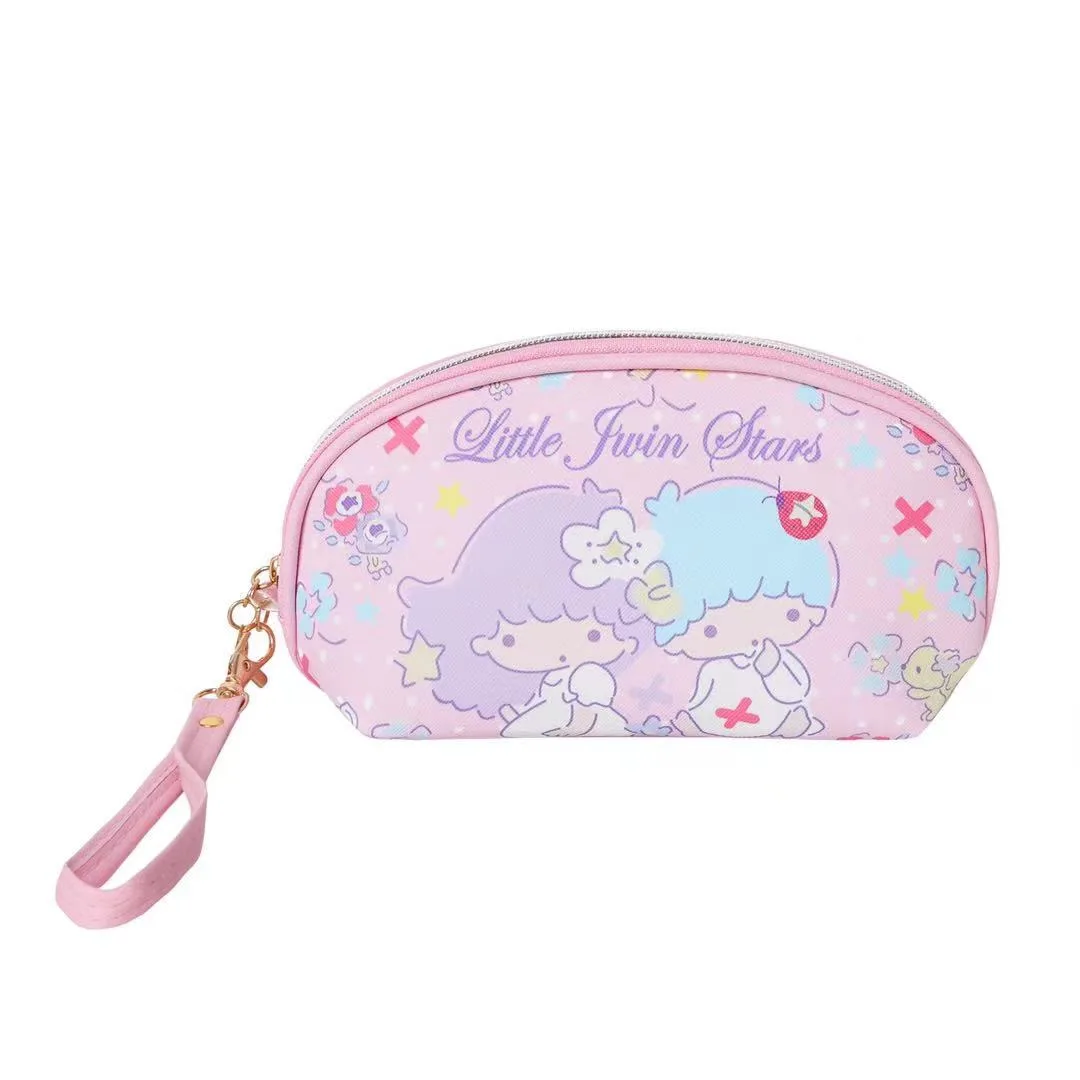 Creative Leather Zippered Pencil Bags Kuromi Pen Pouch Portable Storage Pouch Hand Carry Key Cosmetic Bag Storage Pouch