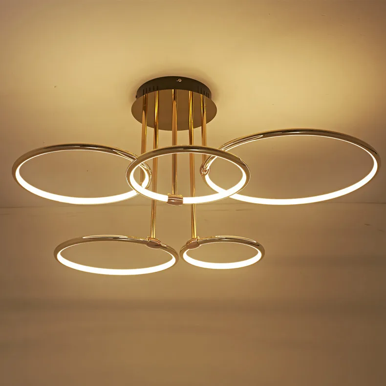 ثريا سقفية عصرية كاجوال بقيادة ليد، مصباح ألومنيوم أنيق ومبتكر للغرفة والنوم، ذكي وسهل الاستخدام، فاخر 6170