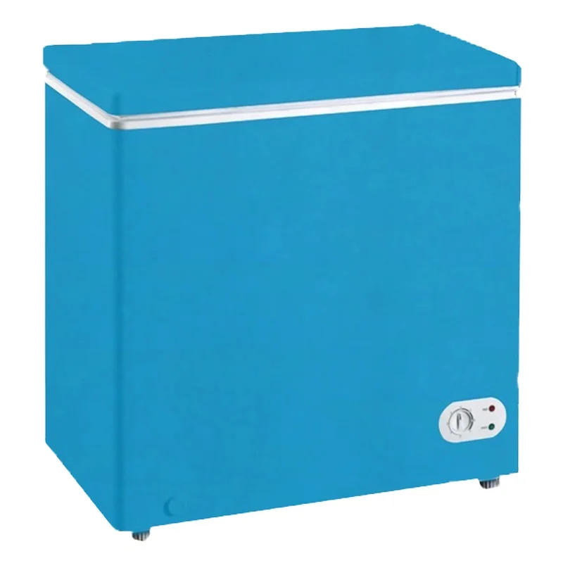 blue deep freezer