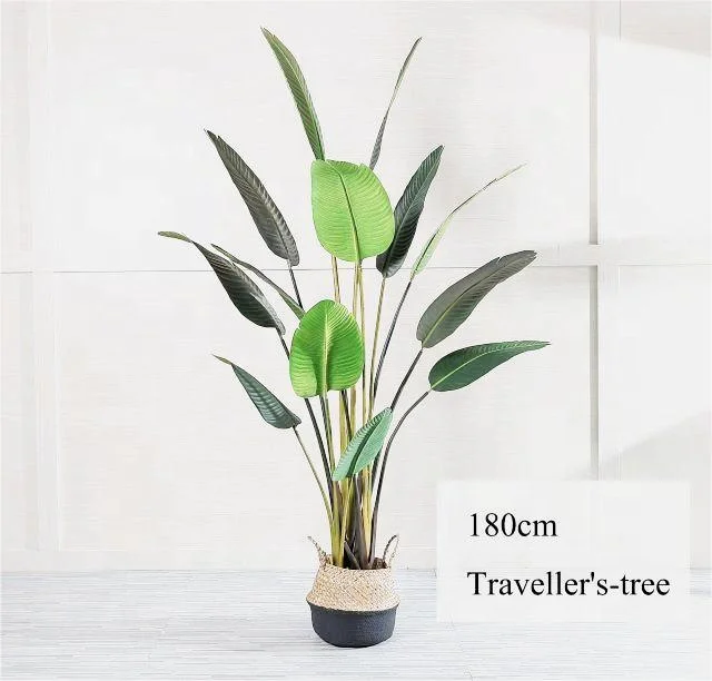 Dekorativer Riesiger Knstlicher Bananenbaum Knstliche Pflanze  Bananen-Paradiesvogelbaum Knstliche Bananenbltter Baum fr Innendekoration