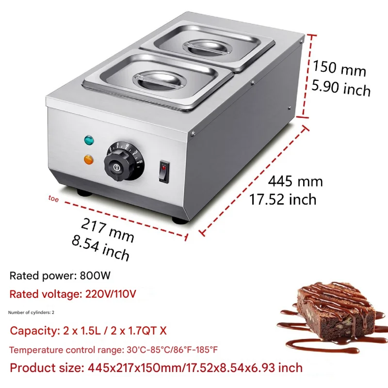 2 Cans Commercial Electric Machine to Melt Chocolate Nuts peanuts 1 kg 220v/110v Candy Melts Chocolate