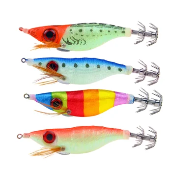 CHEERY Hot Selling Luminous Big Eye Squid Jig, 10cm 9g Feather Bionic Hard Shrimp Lure Fishing Tackle – Metal Jig – view 2