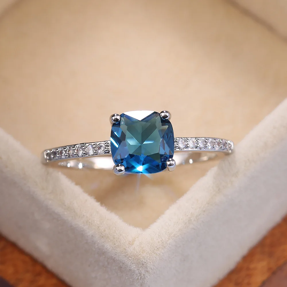 Jewelry Ring Big Stone Zircon | Big Cubic Zirconia Rings Women - New Gold  Wedding - Aliexpress