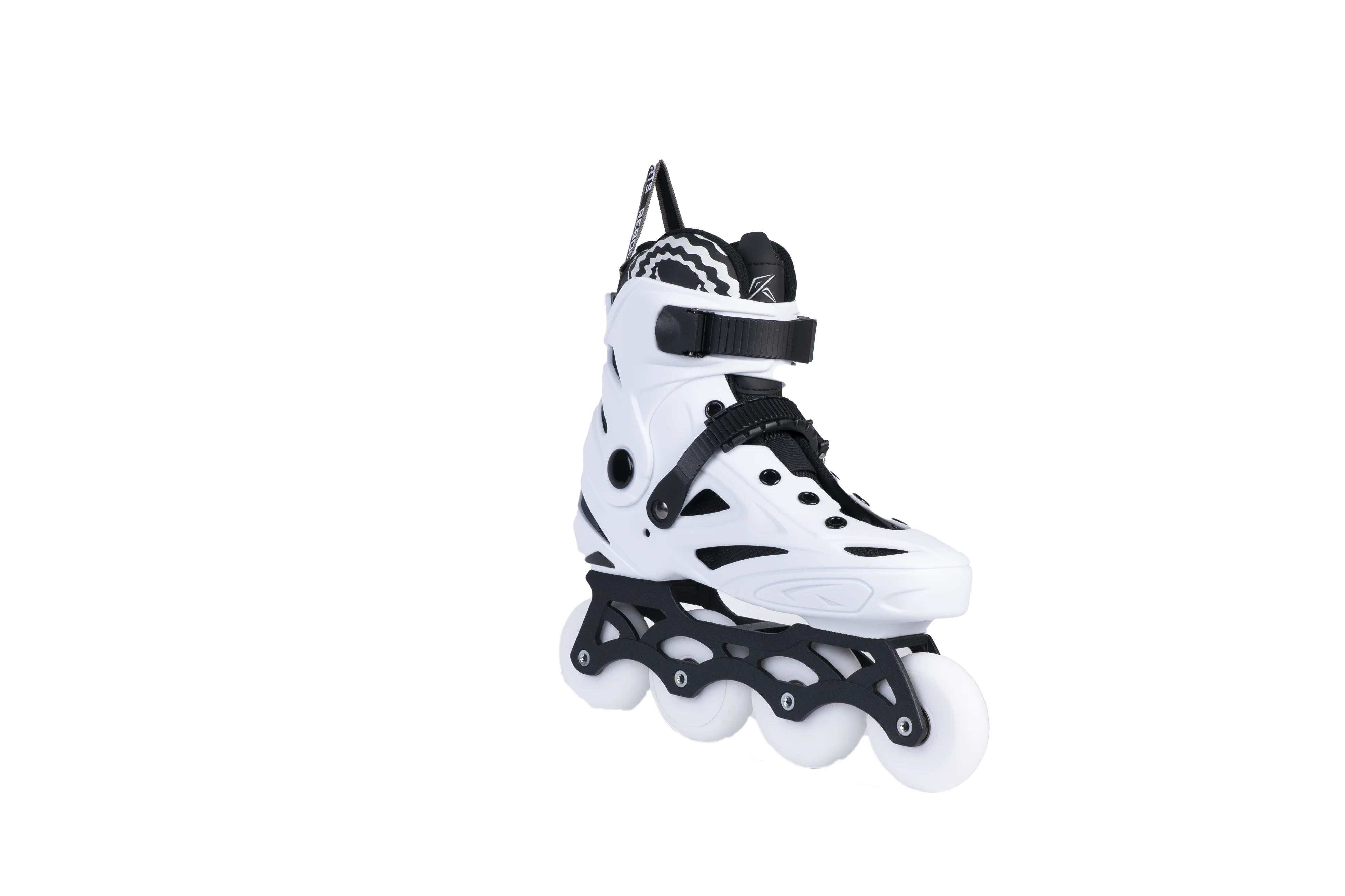 White Roller Skates Original Design All Black Wear Resistant Pvc Inline