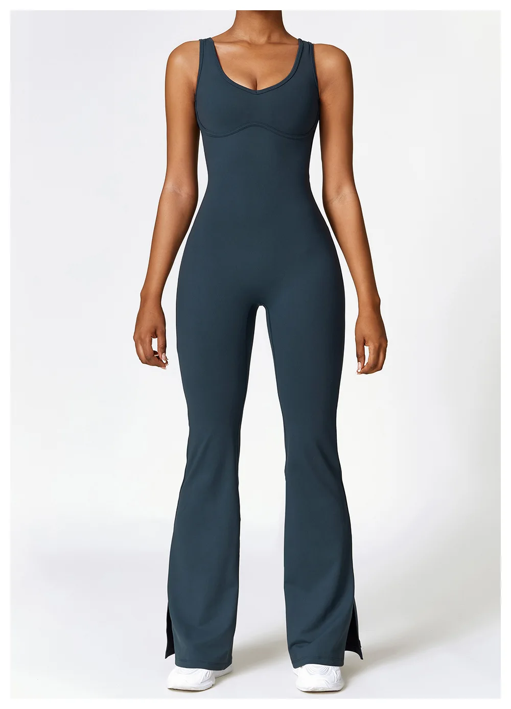 Yoke Wholesale Bell Bottom Flare Legging Enterizos Elegantes Pare Mujer