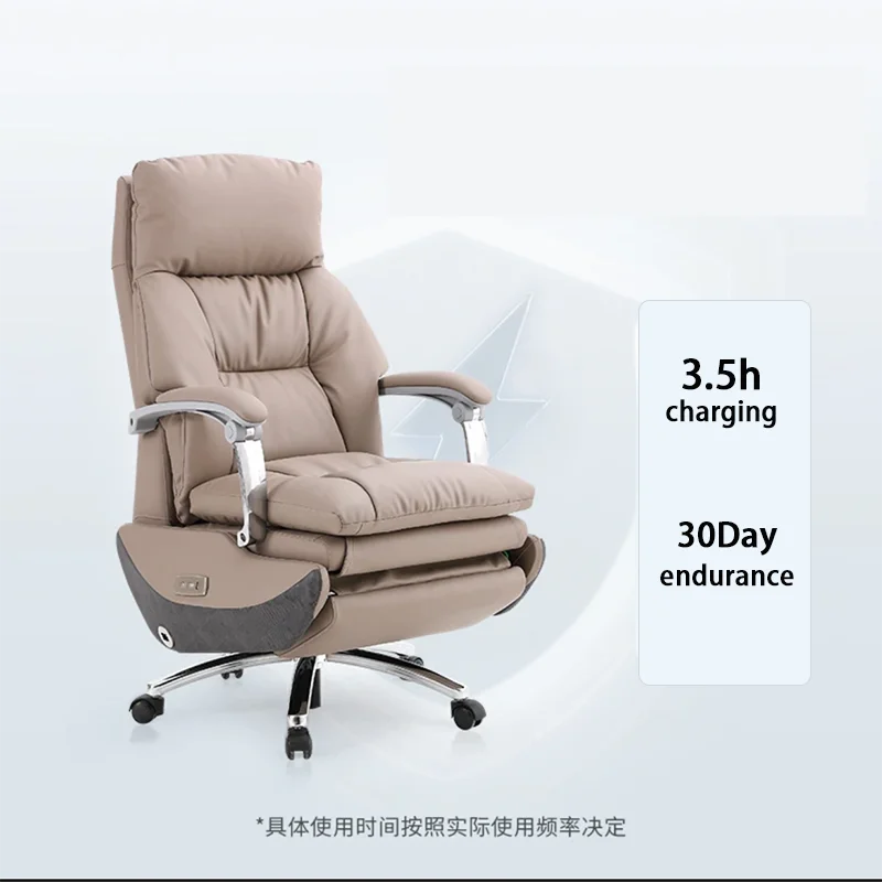 Wholesale Luxury Genuine Leather Electric Adjustable Office Chair