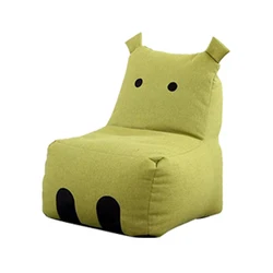 Amazon hot selling indoor living room children's lovely cartoon hippo shaped beanbag