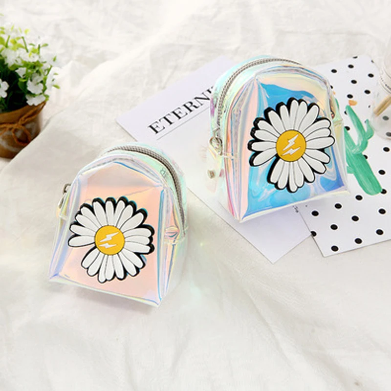 Wholesale Ins Pvc Clear Laser Love Ladies Mini Creative Backpack Zipper