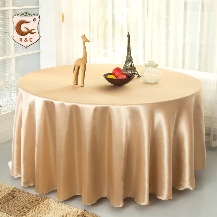 Modern Cheap Multicolor Cloth 60 Inch Satin Tablecloth Polyester Round