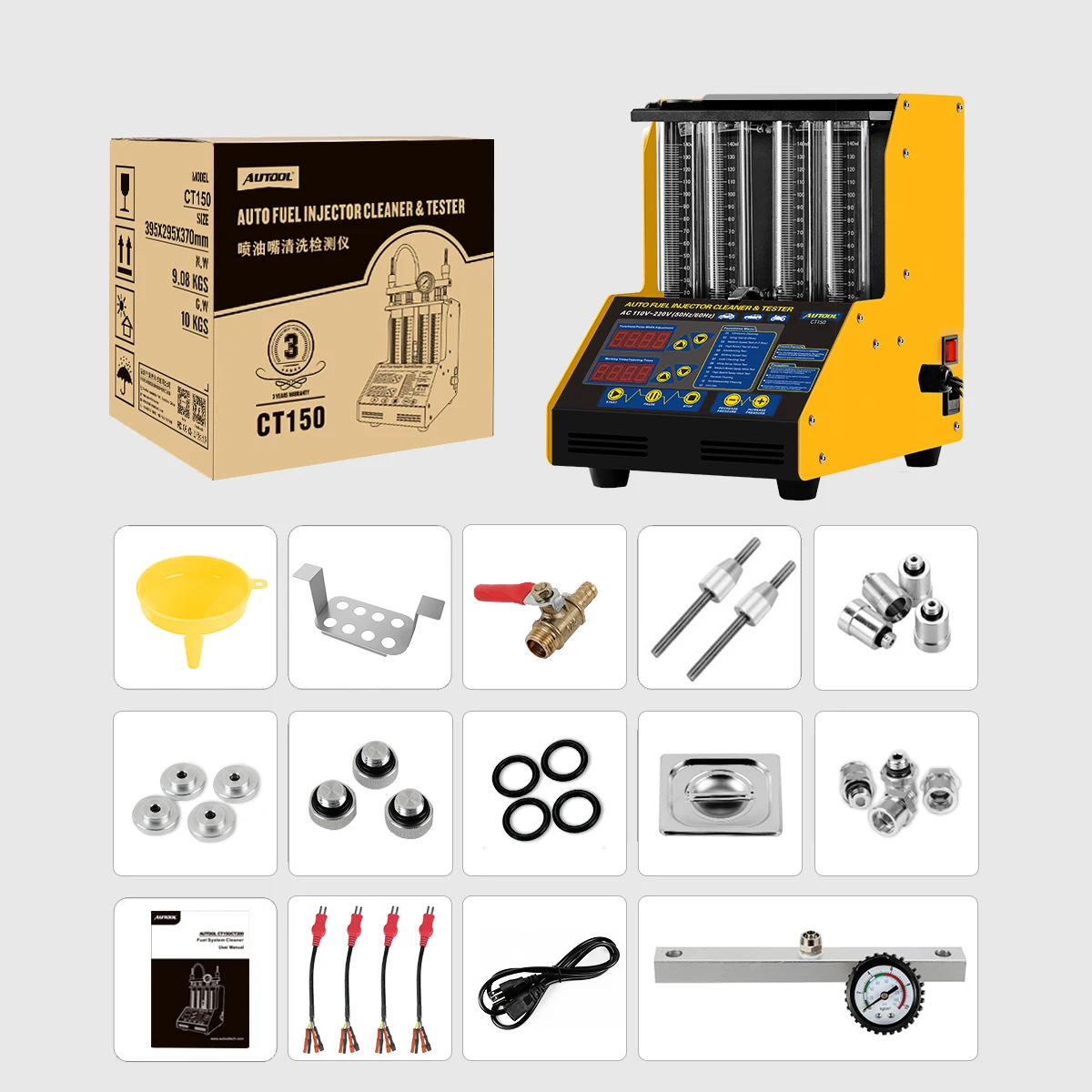 Фабрика OEM AUTOOL CT150 автомобильной 4 цилиндра ультразвуковой увлажнитель автомобиля дизельное топливо инжектор насоса тестер maquina de inyectores