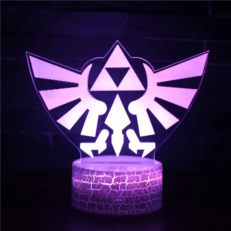 PERSONALIZED ZELDA Tri-Force LED night light gaming lamp can PERSONALIZE it 