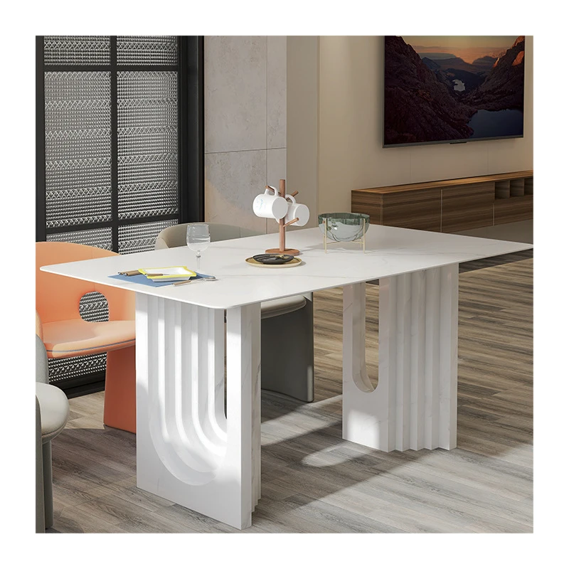 Network Red Rock Plate Table Modern Simple Household Small Apartment Light Luxury High-end Designer Oval Multi-functional