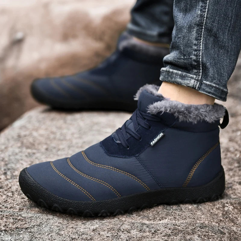 New Arrival High-top Add Cotton Keep Warm Men Anti Slip Winter Snow Boots