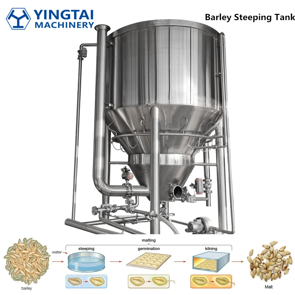 Modern Craft Malting Barley Steep Tank Malt Steeping Vessel Barley Malting Equipment