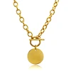 Gold round charm