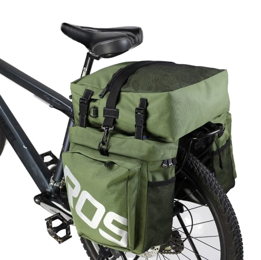 Waterproof Polyester Bicycle Saddle Bag With Detachable Strap And Double-sided Rear Rack, Suitable For Mountain/road_voghion.com