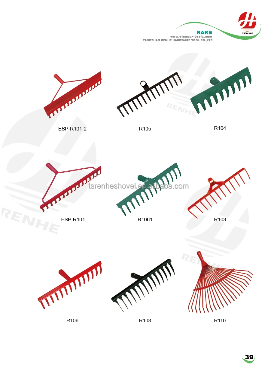 product hot sales leaf grabber rake   lawn leveling garden tool weeding  rake with long handle-4