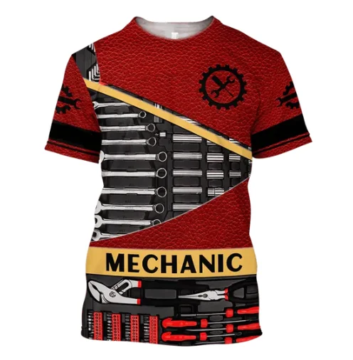 Machinists Design Custom Men's T-Shirts Wholesale Soft Fashion Forward Clothing Short-Sleeved Polyester Casual Breathable Tee