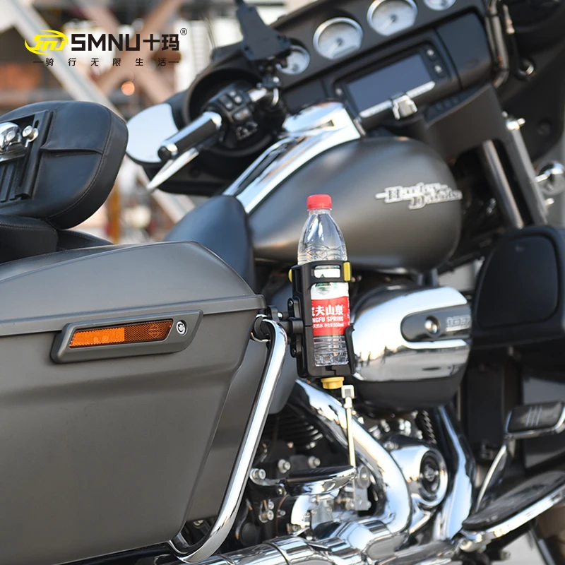 SMNU Aluminum Alloy Bike & Motorcycle Water Bottle Holder with 60-78mm Cup Mount-Cycling Accessories