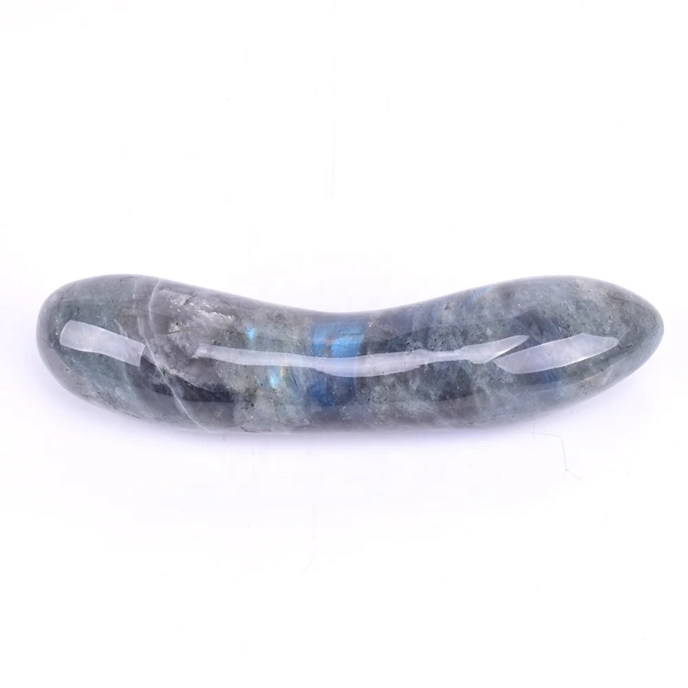 Obsidian Natural Stone Yoni Crystal Crafts Carved Engraving Big Massage Wand and Healing Dildo Product Model