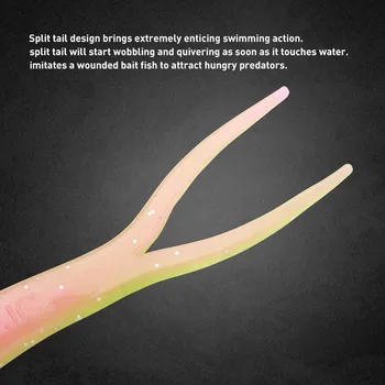 Cheery PVC Super Soft 12cm 10g 5pcs Freshwater Trolling Lure Fork Tail Floating Bait for Carp & Pike Bottom Fishing Lake Hooks – Soft Lure – view 5