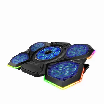 2024 New Notebook RGB Cooling Base Radiator with Lifting Speed Bracket Fan Made of Durable Plastic