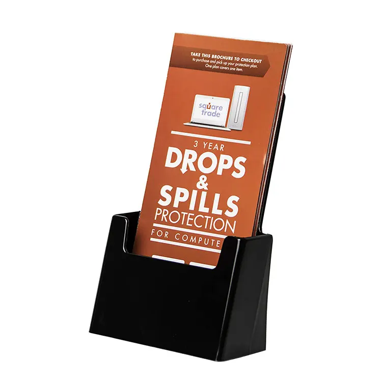 Counter Top Menu Card Display Sign Stands Customized Acrylic Brochure