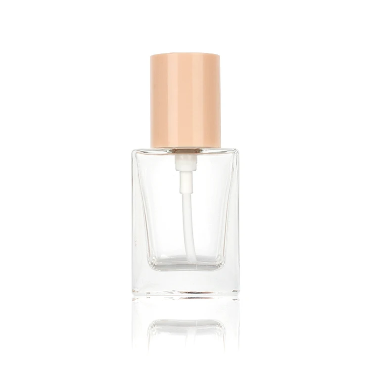 Cosmetic 30ml empty makeup foundation glass bottles skincare packaging container with pump spray cap