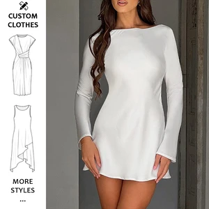 Womens Summer Short Dresses 2026 Women Sexy Backless Flared Sleeve Plain Dress Fashion Dress