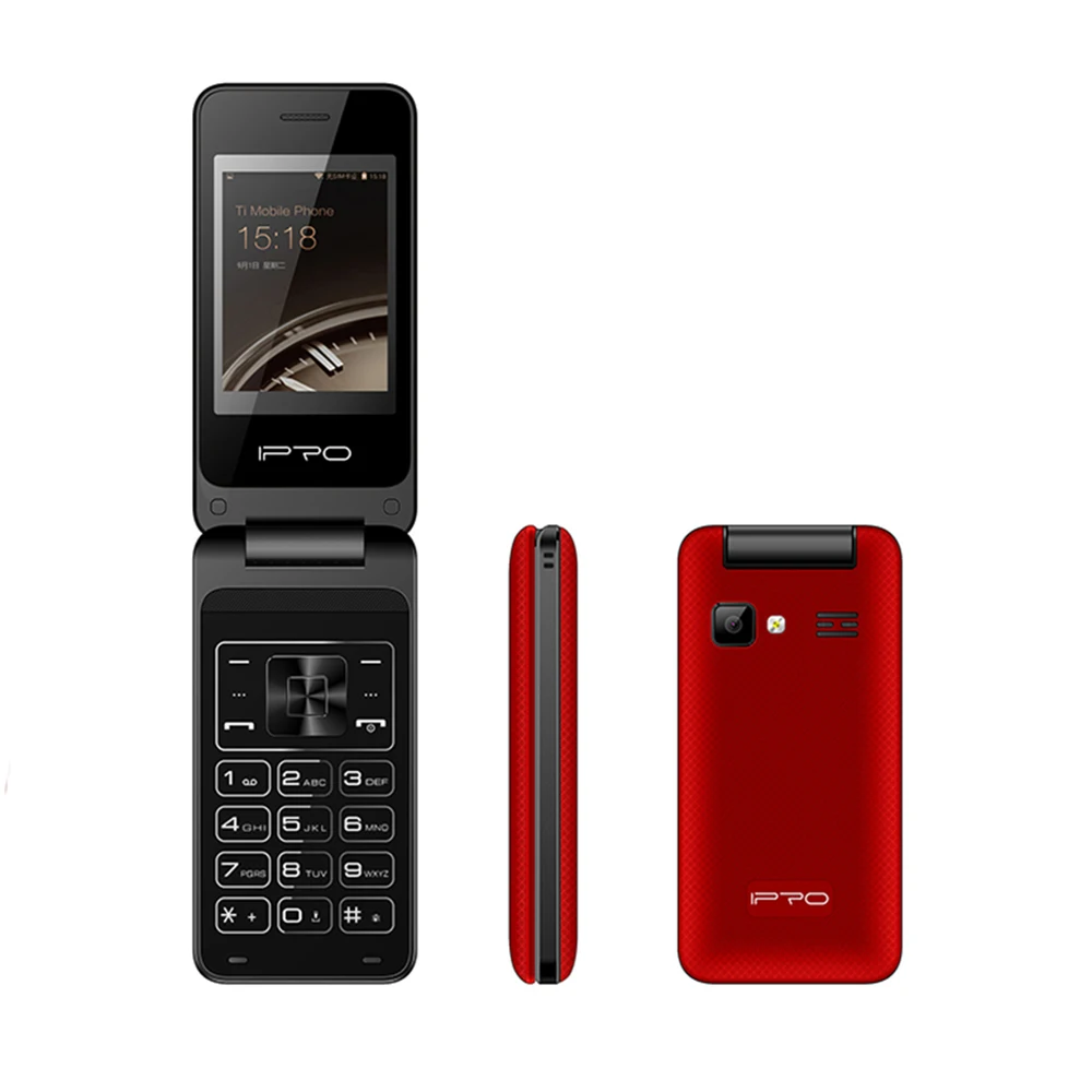 Global Version 2G Flip Phone Mobile Double Screen 2.8/1.77 Inch Dual Feature Phone