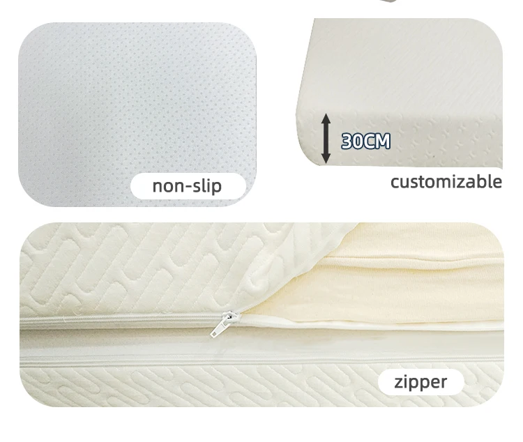 Triple Folding Disposable Bed Protection Pad Knitted Plain Style Adult Folding Mat for Home mattress cover details