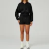 abrigo corto pantalón deportivo-premium negro