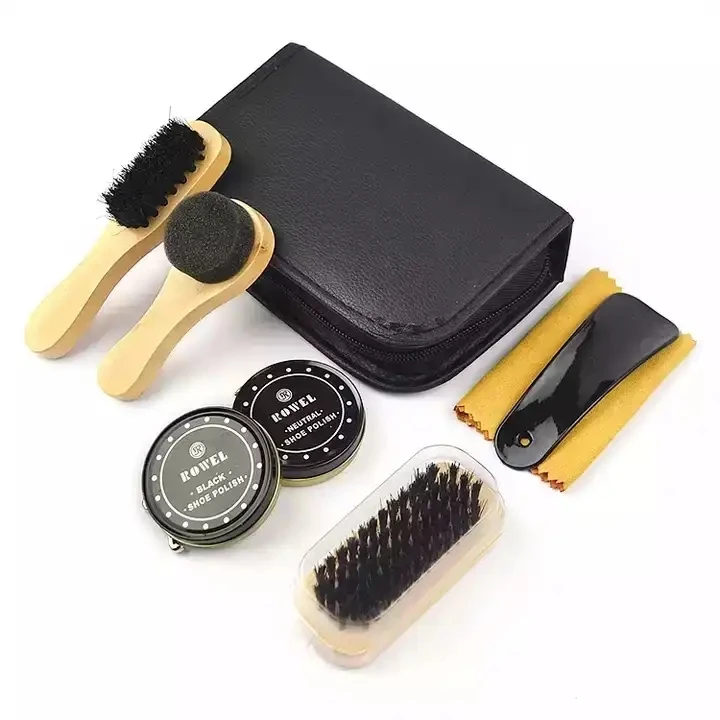 Factory Cheap Price Shoe Care Kit Tool Men's Personalized Travel Leather Shoe Shine Kit